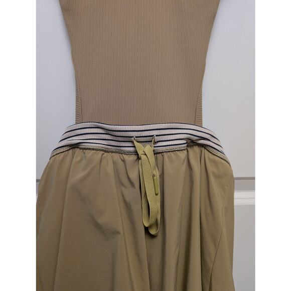 Offline By Aerie‎ Ribbed Cut Out Skort Tennis Dress Chartreuse Built-In Shorts - Picture 3 of 9